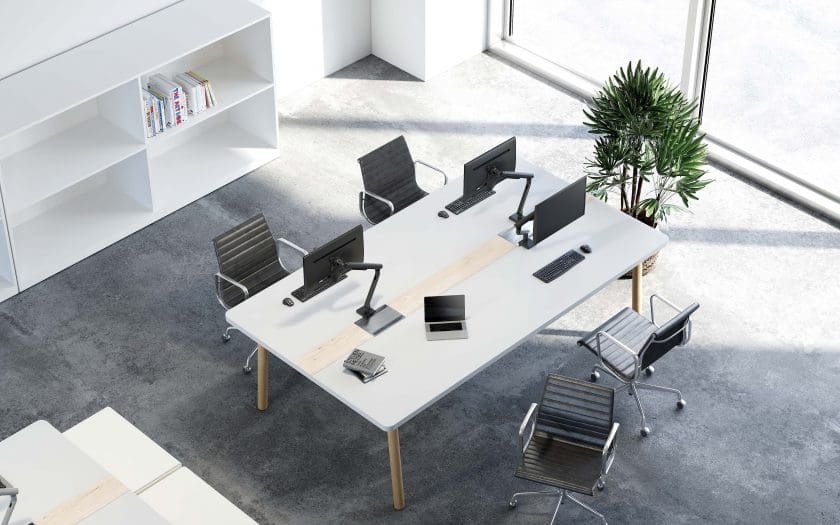 Valor Monitor Mounts (Black) at workstation - Pilot View