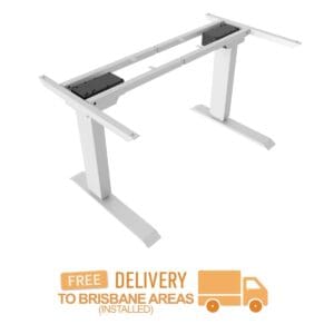 Eon Electric Rectangular Height-Adjustable Frame with Installation (Brisbane Areas) - White Frame