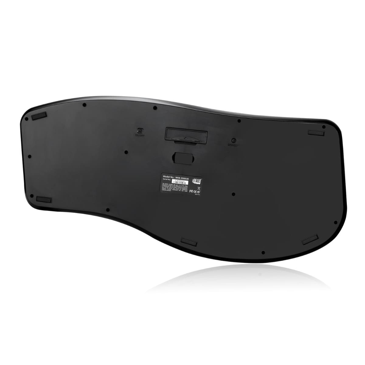 Adesso Tru-Form 3500 - 2.4GHz Wireless Ergonomic Trackball Keyboard