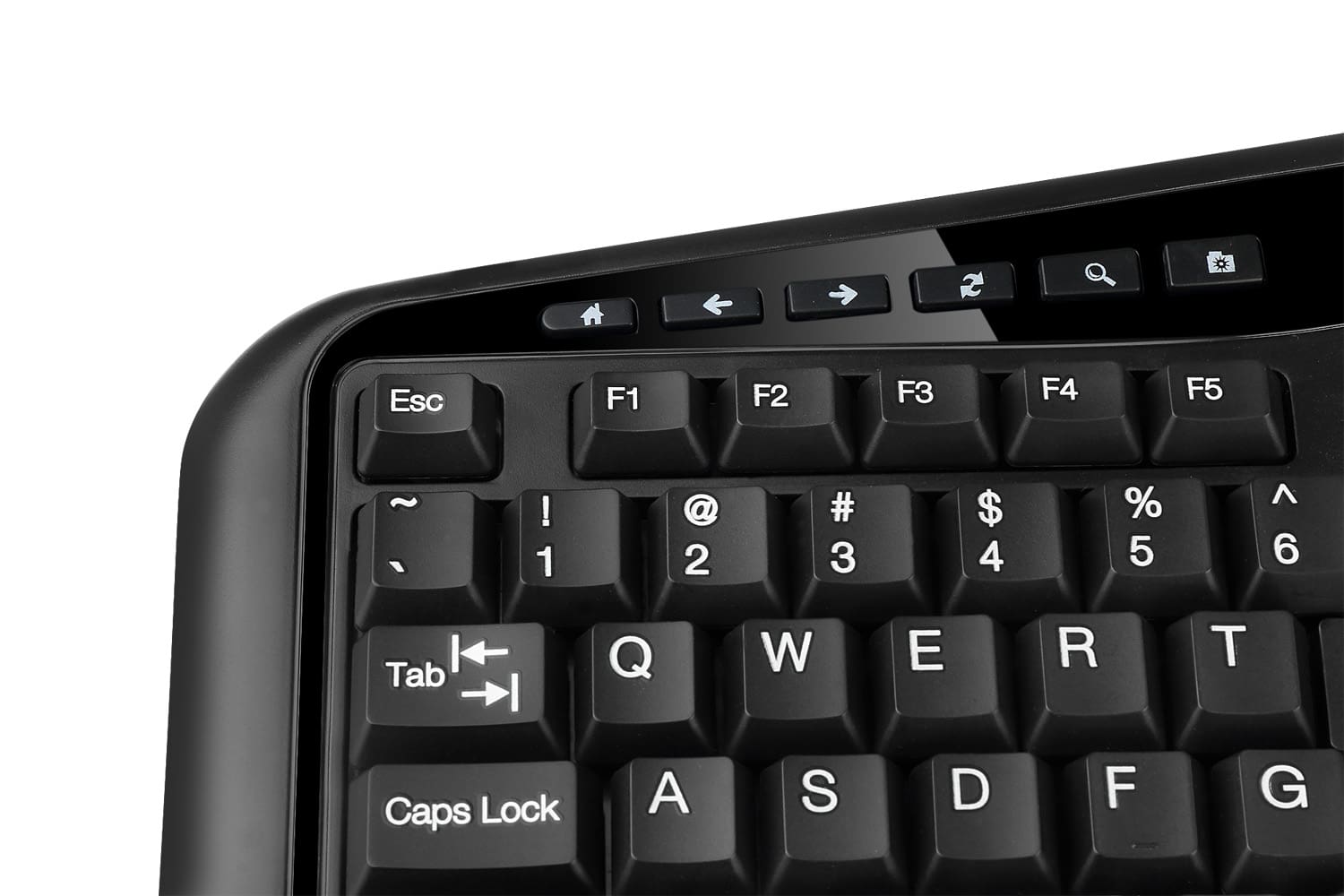 Adesso Tru-Form 3500 - 2.4GHz Wireless Ergonomic Trackball Keyboard