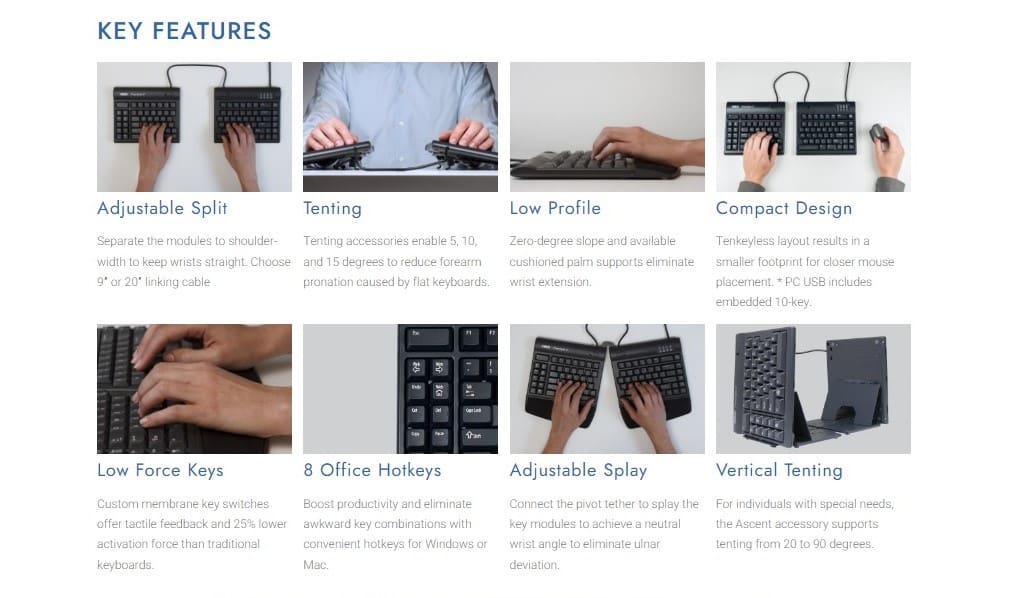 Kinesis Freestyle2 Keyboard for PC-20cm Separation - Image 11