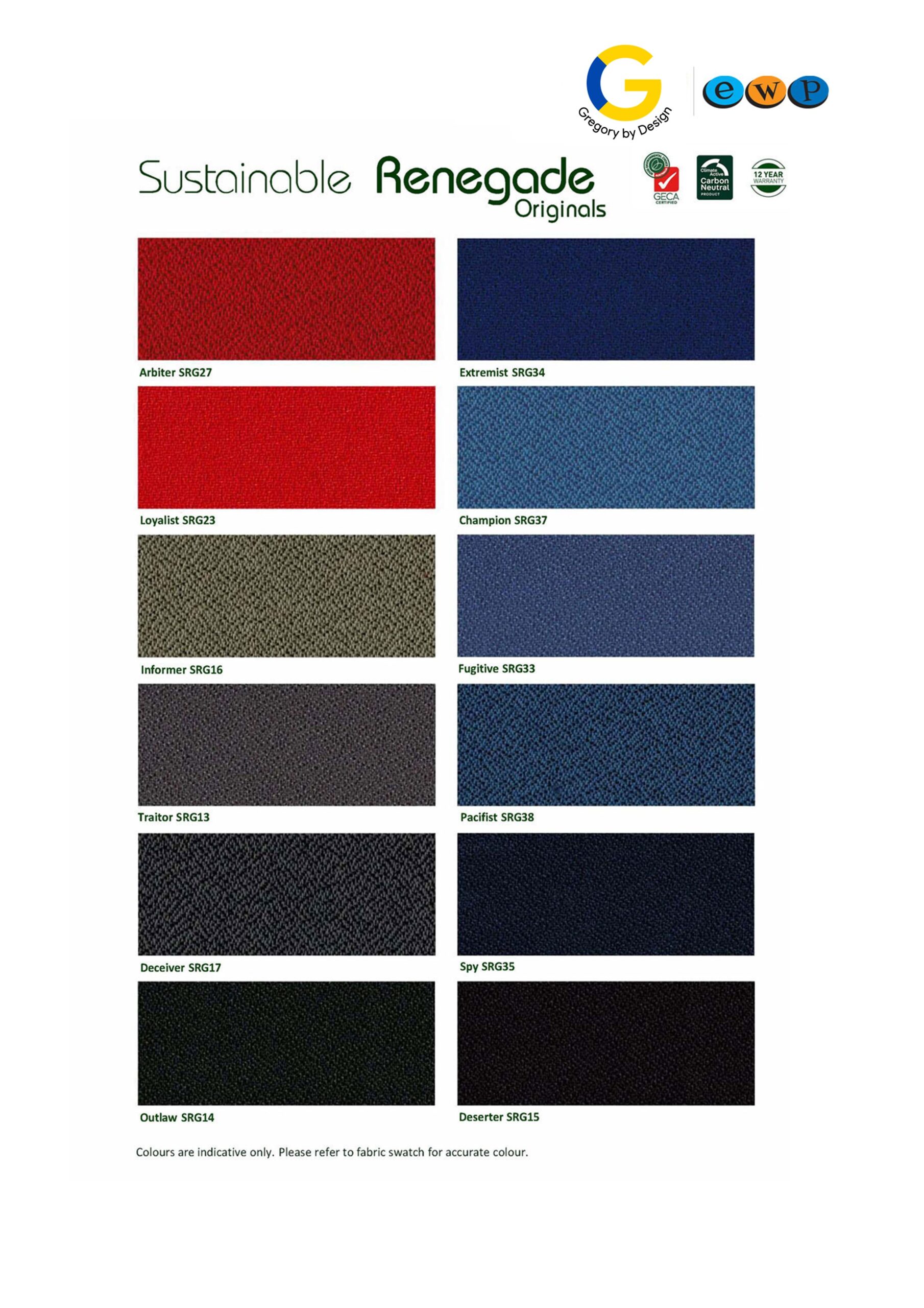 Fabric Options - No additional charge
